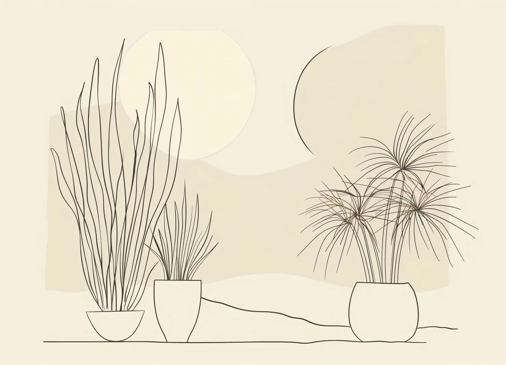 Poszter 18x13cm Növényzet pasztellben