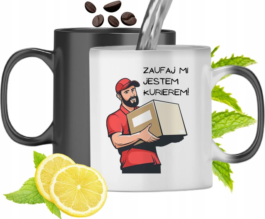 Mágikus Bögre Futárnak Színváltós Nyomtatott Fotóval