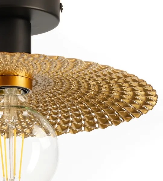 ONLI - Mennyezeti lámpa GOLDEN 1xE27/22W/230V átm. 28 cm arany/fekete