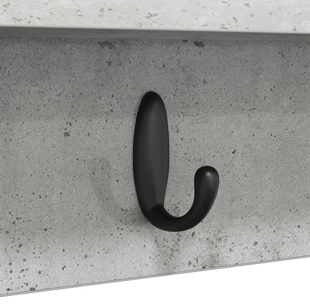 Fali Kabáthorog Beton szürke 100 x 10.5 x 18 cm Faanyag