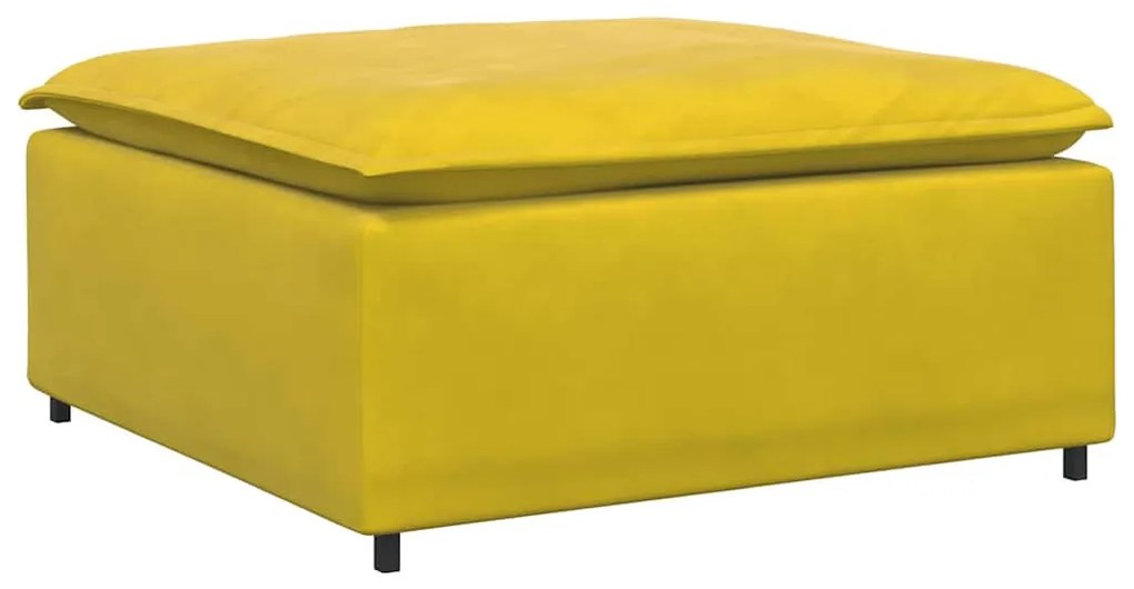 sárga moduláris kanapé lábzsámoly modul 100x100x48 cm