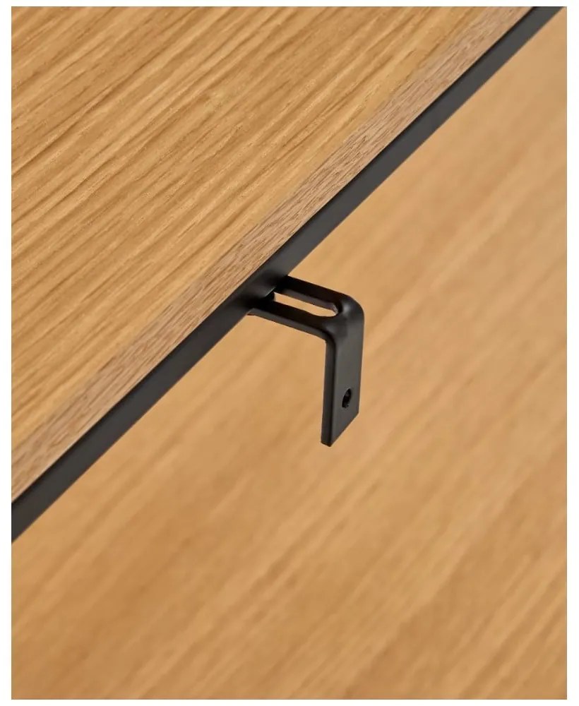 Konzolasztal tölgyfa dekorral 120x30 cm Yona - Kave Home