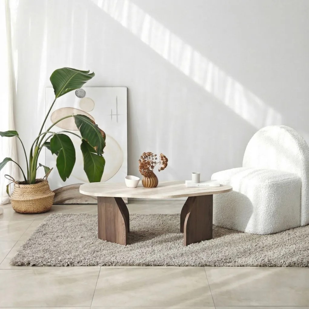 Rock - Travertine, Walnut