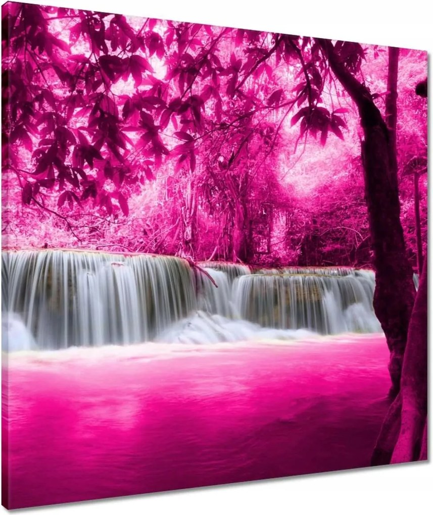 Vászonkép 60x60 Rózsaszín vízesés