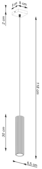 Sollux SL.1611 - Csillár zsinóron KARBON 1xGU10/10W/230V zöld