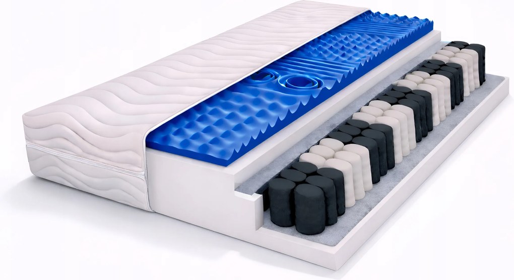 Masszírozó zsebes matrac 75x200 fehér pocket Hr 21 cm rugós