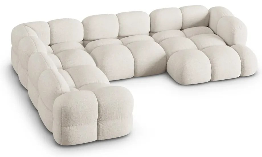 Bézs sarokkanapé (bal oldali-U alakú) Loretto – Cosmopolitan Design