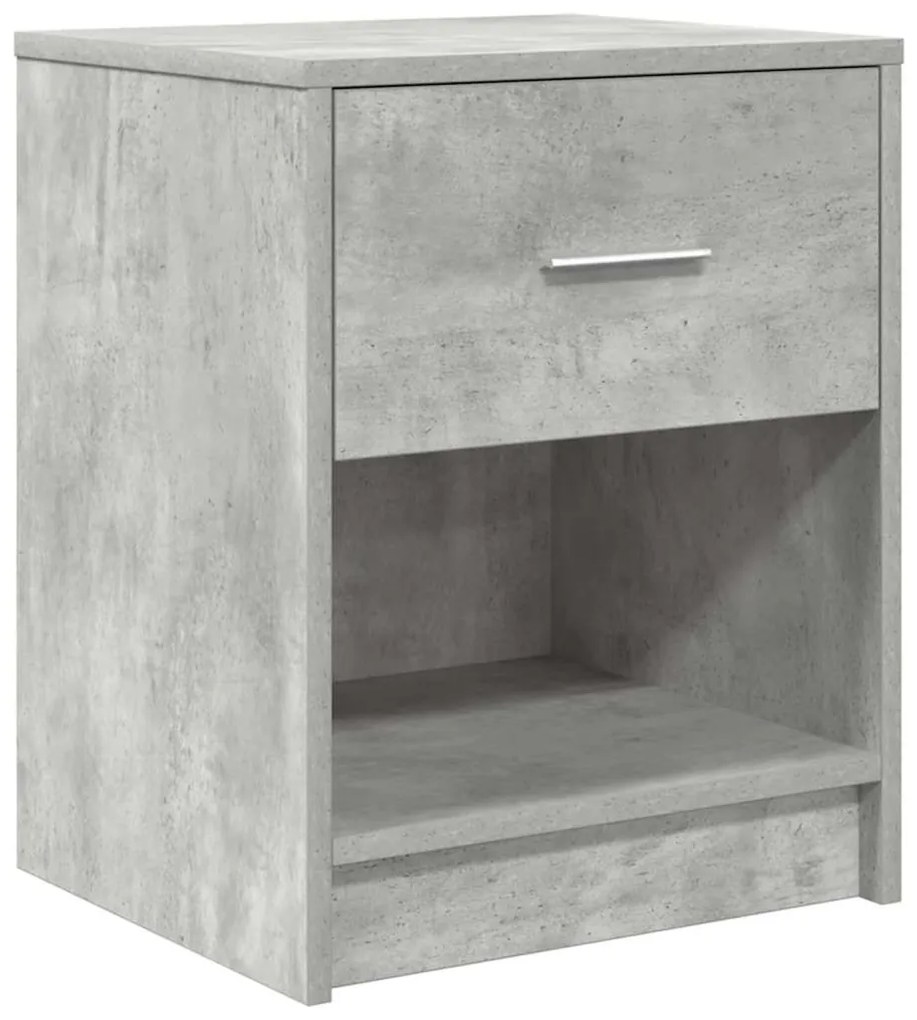 2 db betonszürke éjjeliszekrény fiókkal 40x34x50 cm