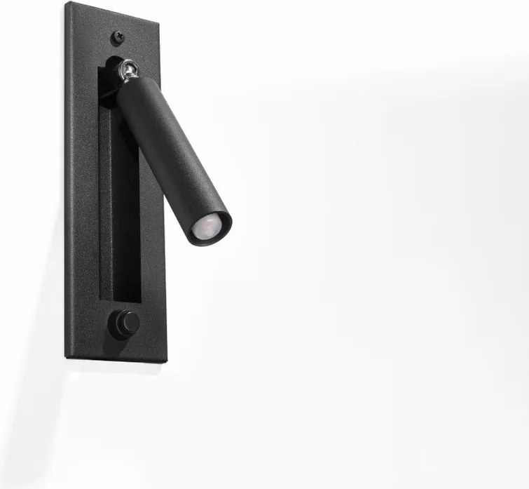 Fekete fém fali lámpa Chimery – Sollux