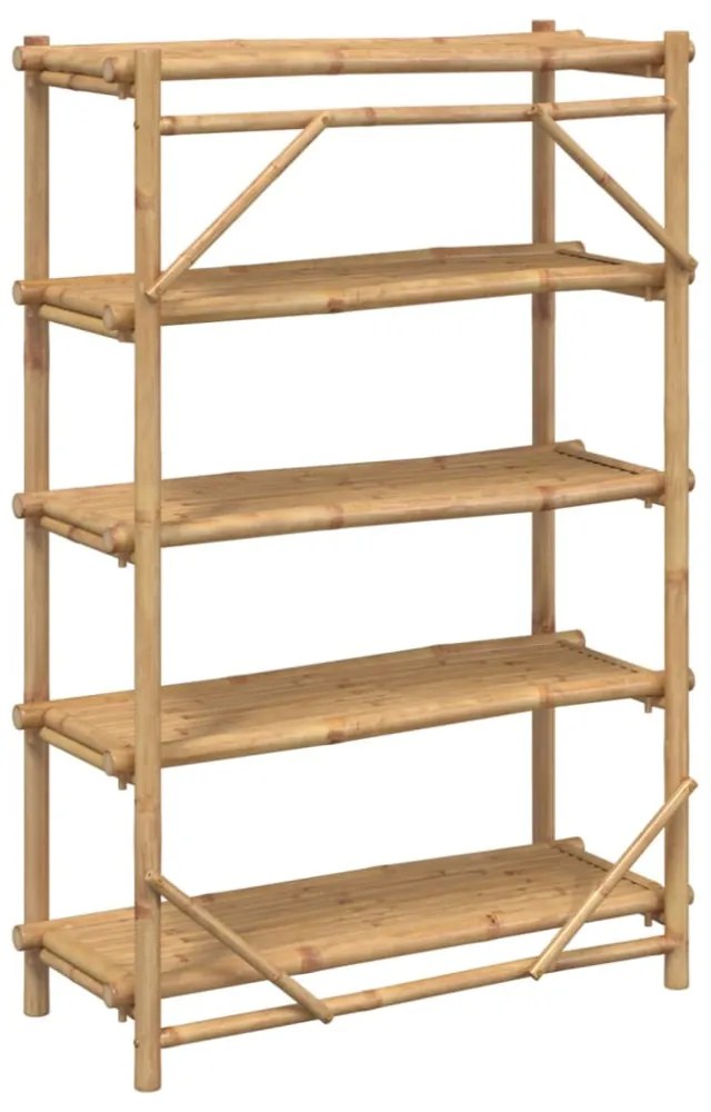 vidaXL 5 szintes bambusz polc 100 x 40 x 150 cm