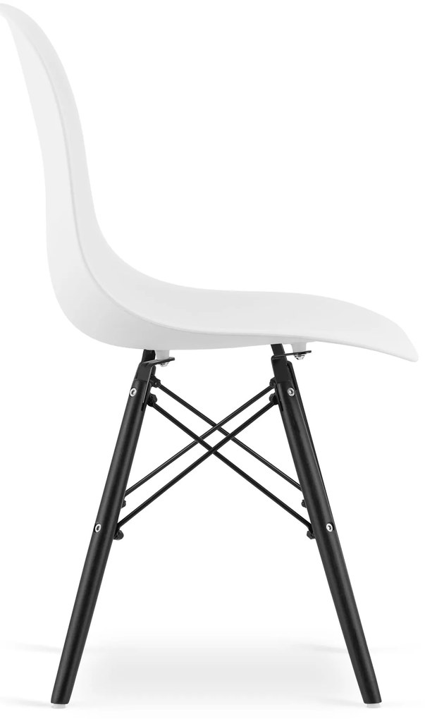 Akció Fehér OSAKA szék fekete lábakkal II. osztály
