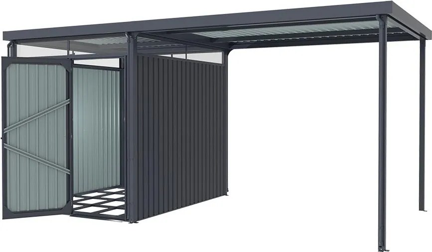 Avenberg MAGNUS Kerti ház fényáteresztő ablakokkal + bővítés 2.5 x 4.9 m - Premium