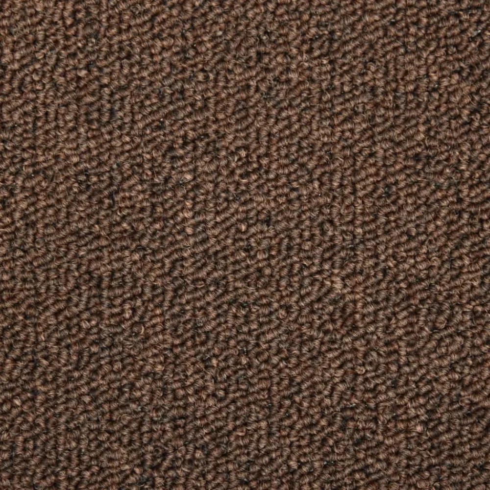 15 db lépcsőszőnyeg, barna, téglalap alakú széllel, 65 x 21 x 4 cm