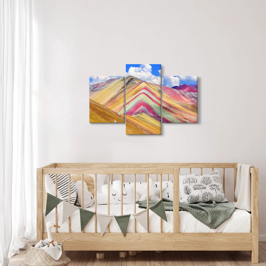 Kép - Rainbow Mountain, Peru (90x60 cm)