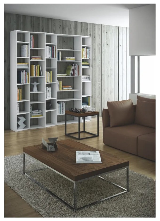 Fehér könyvespolc 216x224 cm Valsa – TemaHome