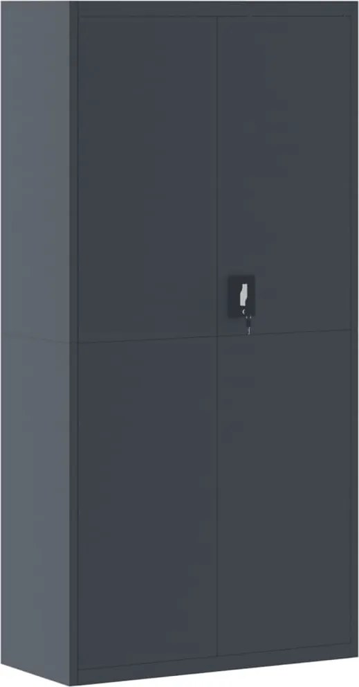 vidaXL antracitszürke acél irattartó szekrény 90 x 40 x 180 cm