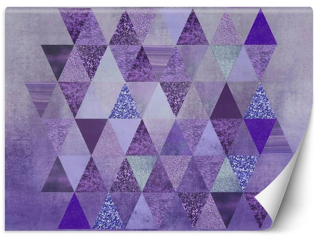 Gario Fotótapéta Lila háromszögek geometriája - Andrea Haase Anyag: Vlies, Méret: 100 x 70 cm