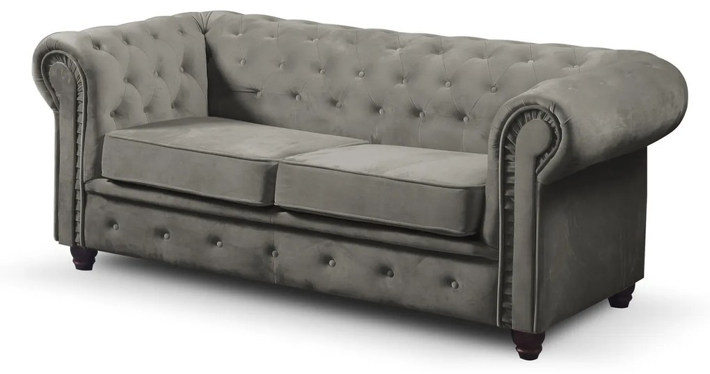 Infinity Chesterfield III kanapé  Sötétszürke