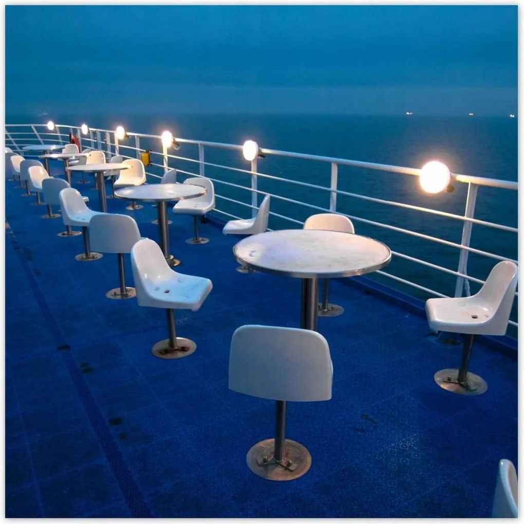 Poszterek 30x30 Tengerparti kávézó