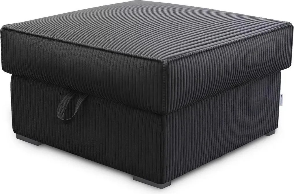 SMART COSARO XL tárolós ülőke 71x71 cm, fekete