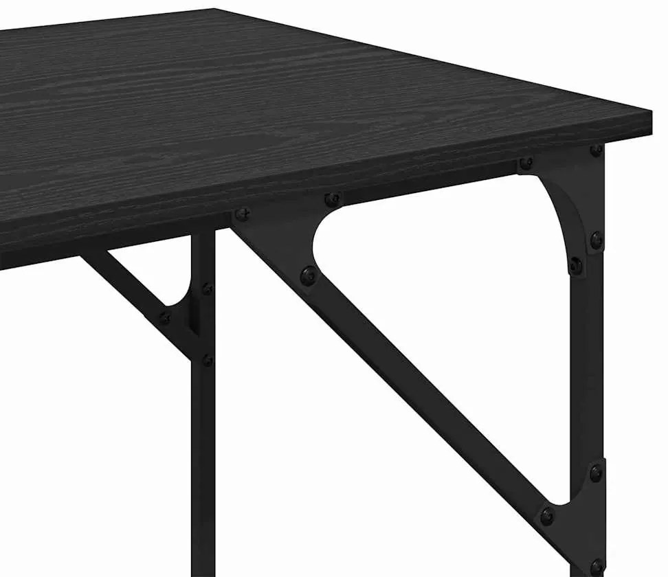 vidaXL Asztal Fekete tölgy 120 x 50 x 75 cm Faanyag