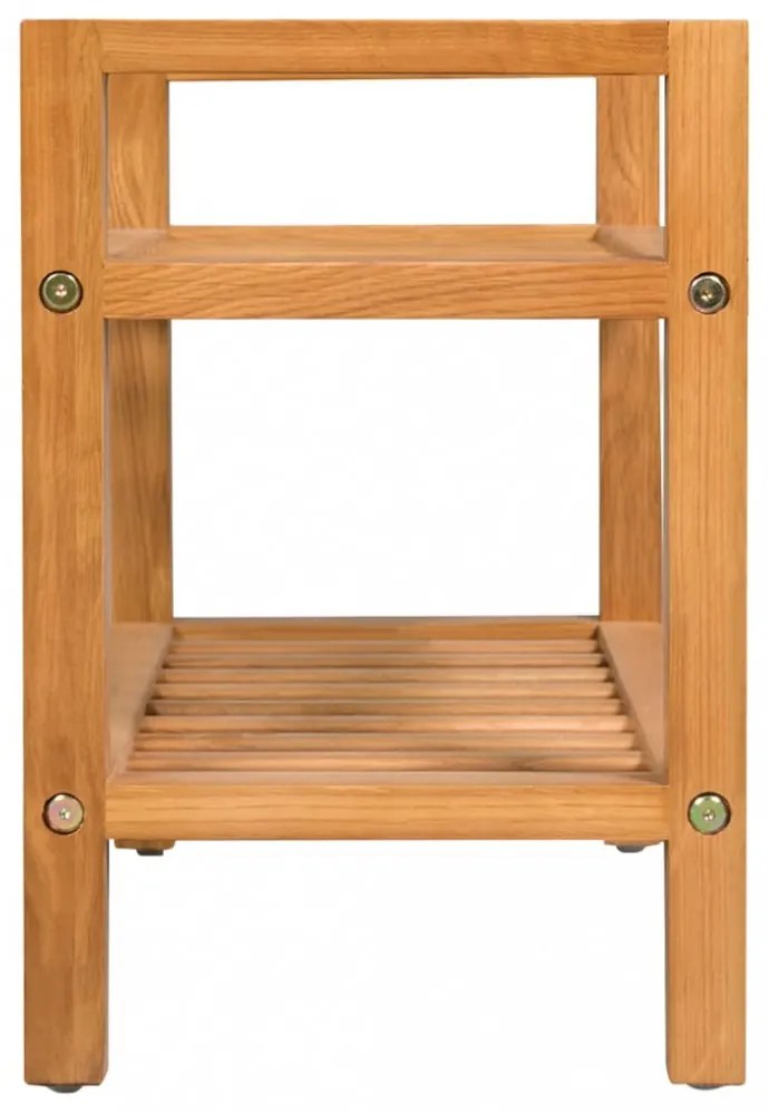 tömör tölgyfa cipőtartó 2 polccal 50 x 27 x 40 cm