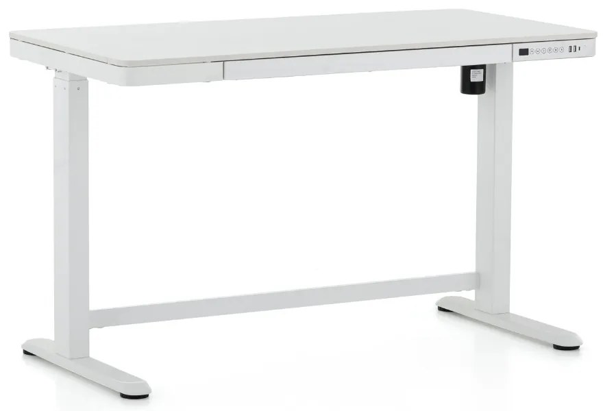 OfficeTech 2 állítható magasságú asztal, 120 x 60 cm, fehér