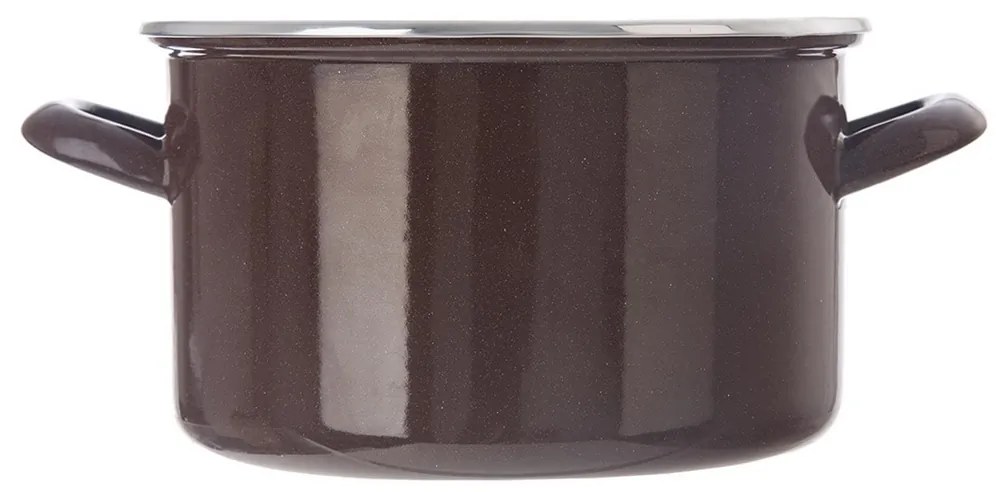 Orion Smaltált fazék szegéllyel, barna, 3 l, 3 l