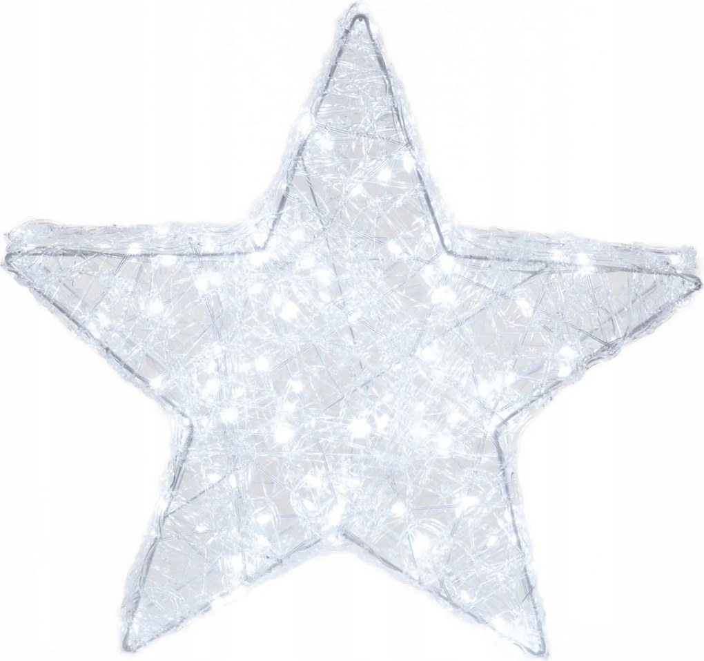 Világító Karácsonyi Csillag 50 CM Műanyag 150 Led Hideg Fehér