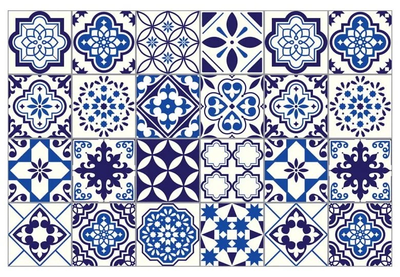 Decals Tiles Eusebio 24 db-os falmatrica szett, 10 x 10 cm - Ambiance