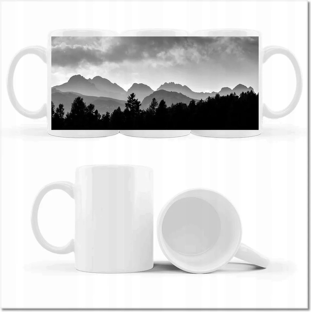 Fényképes bögre Kilátás a hegyi profilra