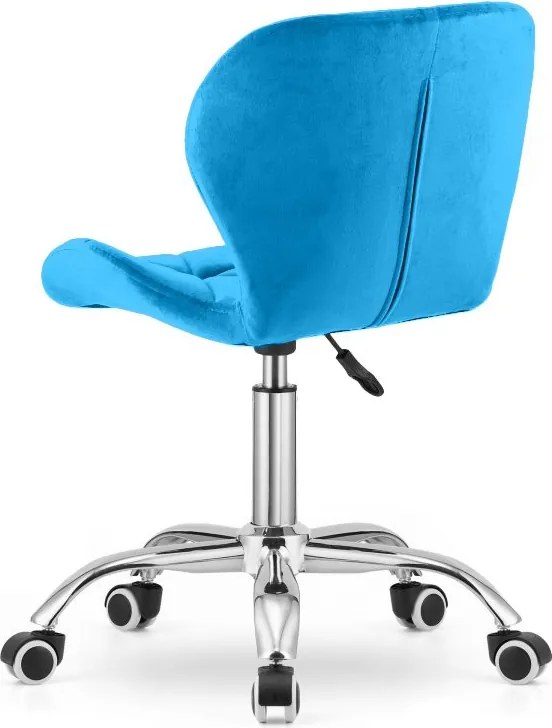 Dolgozószobai szett íróasztal TAYLOR 80x50 cm sonoma tölgy + irodai szék AVOLA VELVET királykék