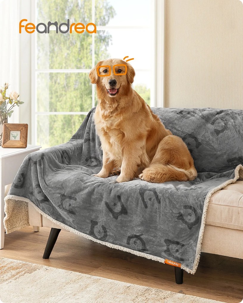 Vízálló kutyafedő nagy kutyáknak, mosógépben mosható, szürke