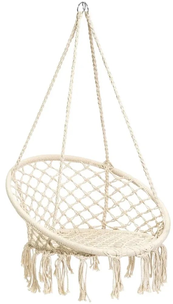 Bézs KOLUMBIA függőfotel fekete állvánnyal