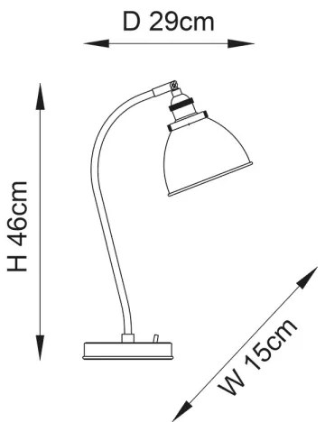 Endon 98752 - FRANKLIN asztali lámpa 1xE14/7W/230V matt króm/antracit