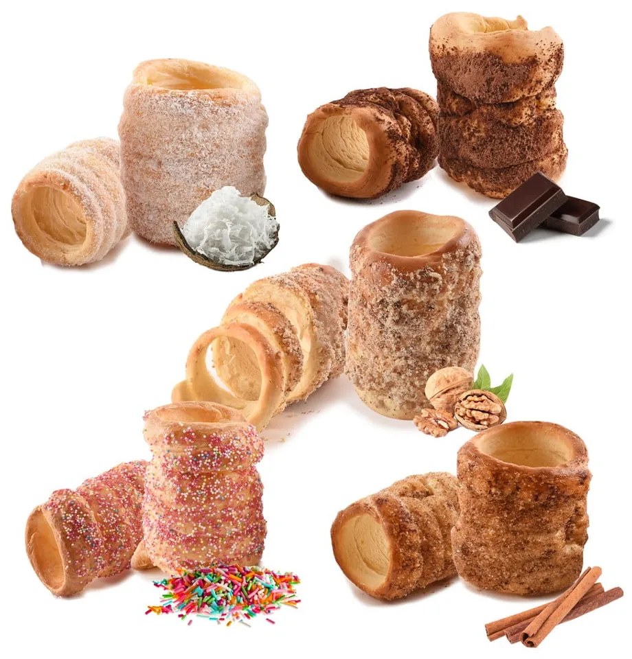 Rozsdamentes acél kürtöskalács sütőforma szett 2 db-os ø 6 cm – Orion