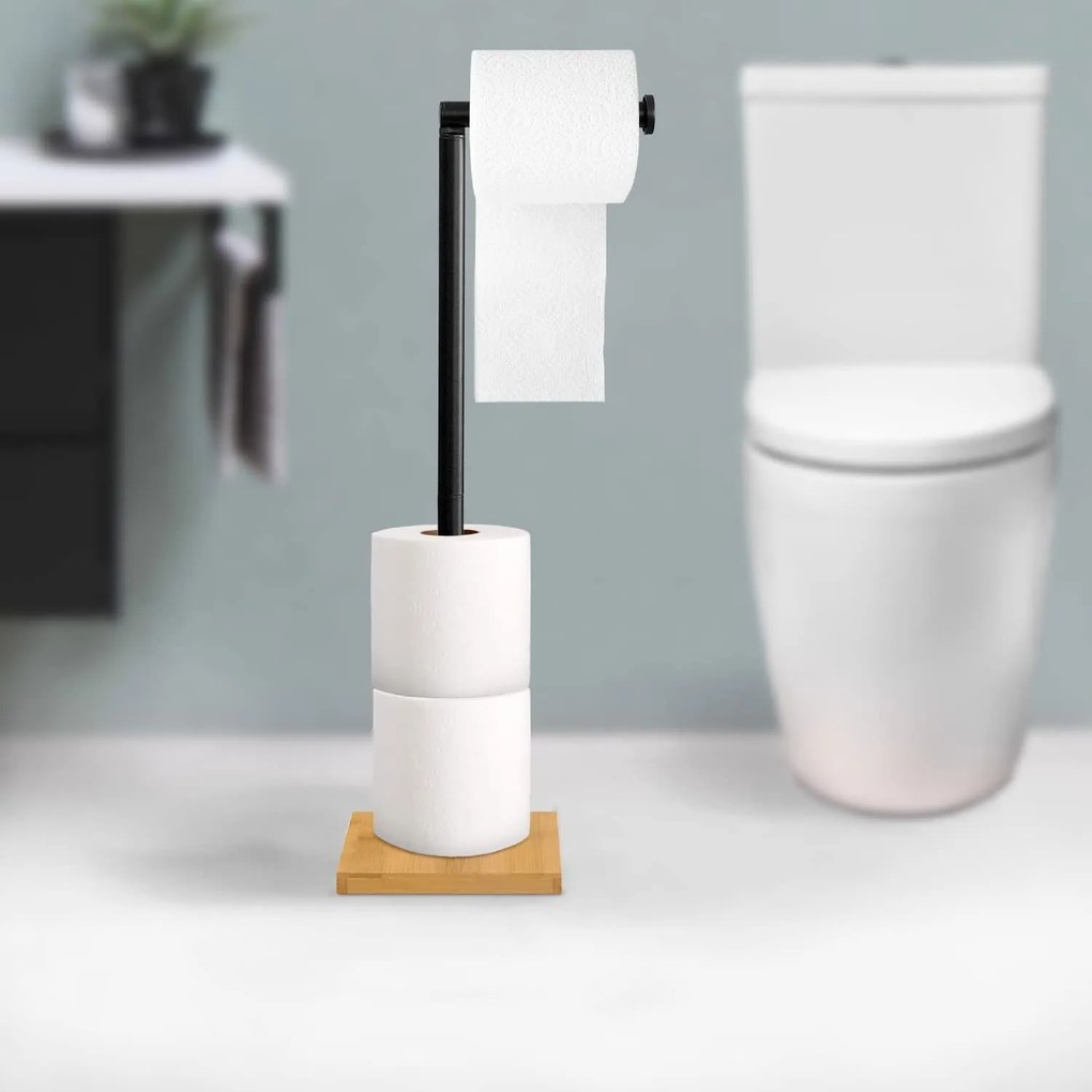 Álló WC papír tartó Black 322745