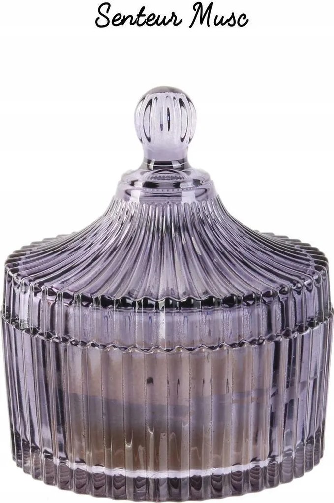 Illatgyertya bohém üvegből L Musc 12cm