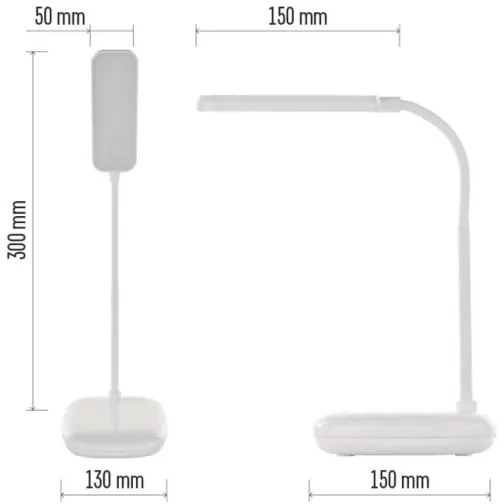 LED Dimmelhető flexibilis asztali lámpa LED/12W/230V 3000K/4000K/6500K fehér