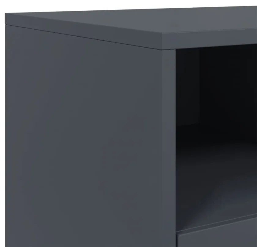 antracitszürke acél TV-szekrény 100,5 x 39 x 43,5 cm
