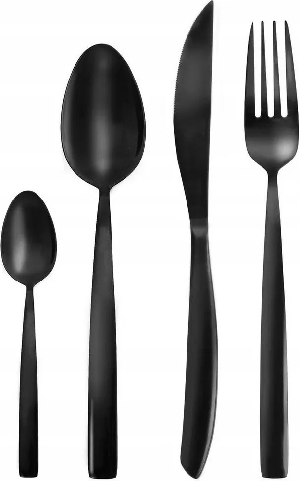 Evőeszköz szett Black Luxury Fekete Evőeszköz szett Fekete 24 részes