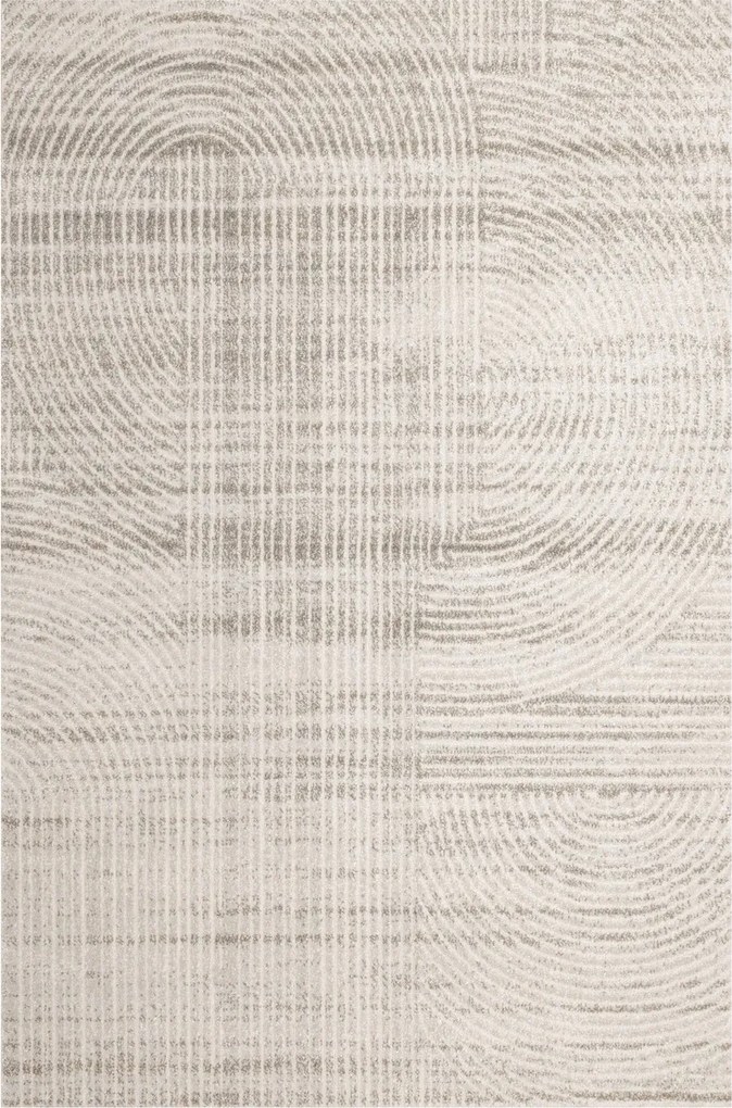 Szőnyeg Bézs Kasmír Geometria Félkör Vonalak Divatos Nappali Matara 80x150 cm