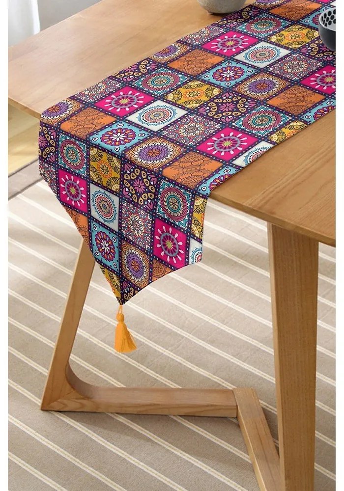 Asztali futó 45x140 cm Mandala Tiles – Minimalist Cushion Covers