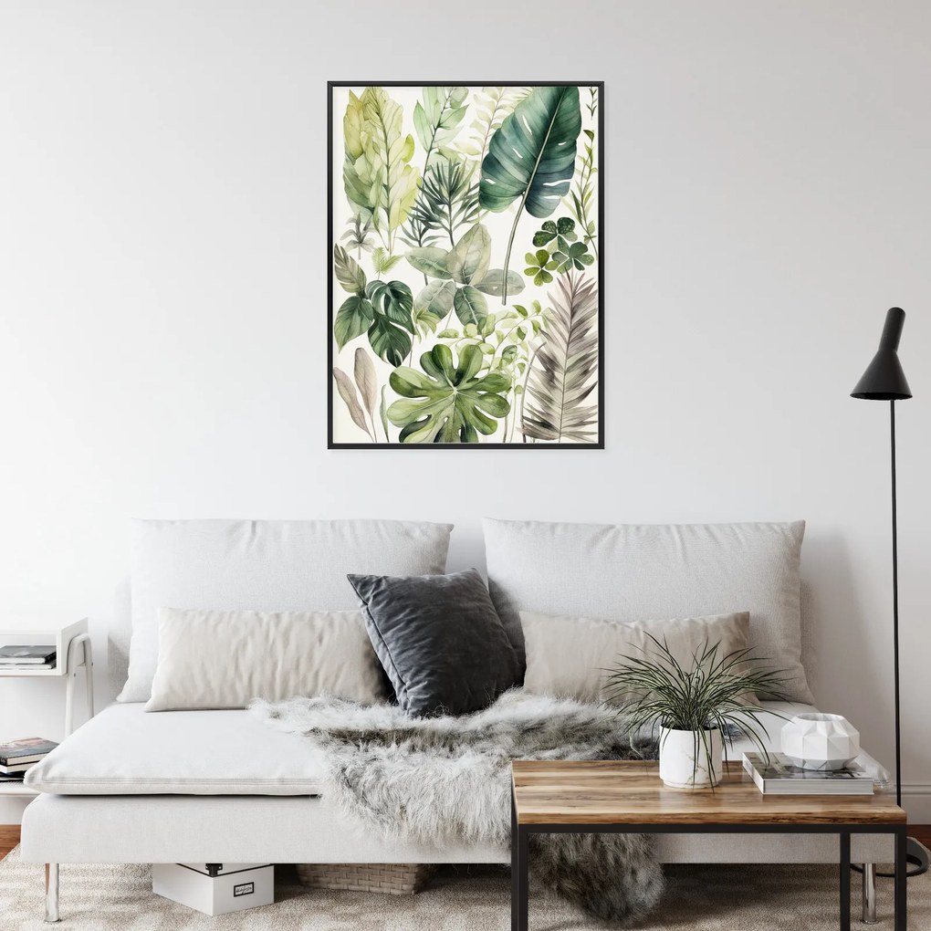 Növénygyűjtemény poszter - 40x60 cm, Fekete paszpartuval