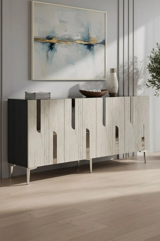 Nota 150 - Anthracite, Travertine, Silver