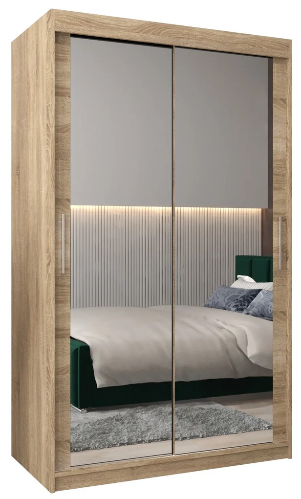 Ruhásszekrény 120 cm Toki 3 (szonoma tölgy + szonoma tölgy). 1065068