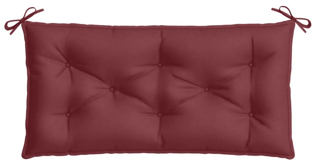 2 db melange bordó szövet kerti padpárna 100 x 50 x 7 cm