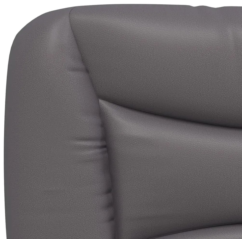 szürke műbőr fejtámla párna 90 cm