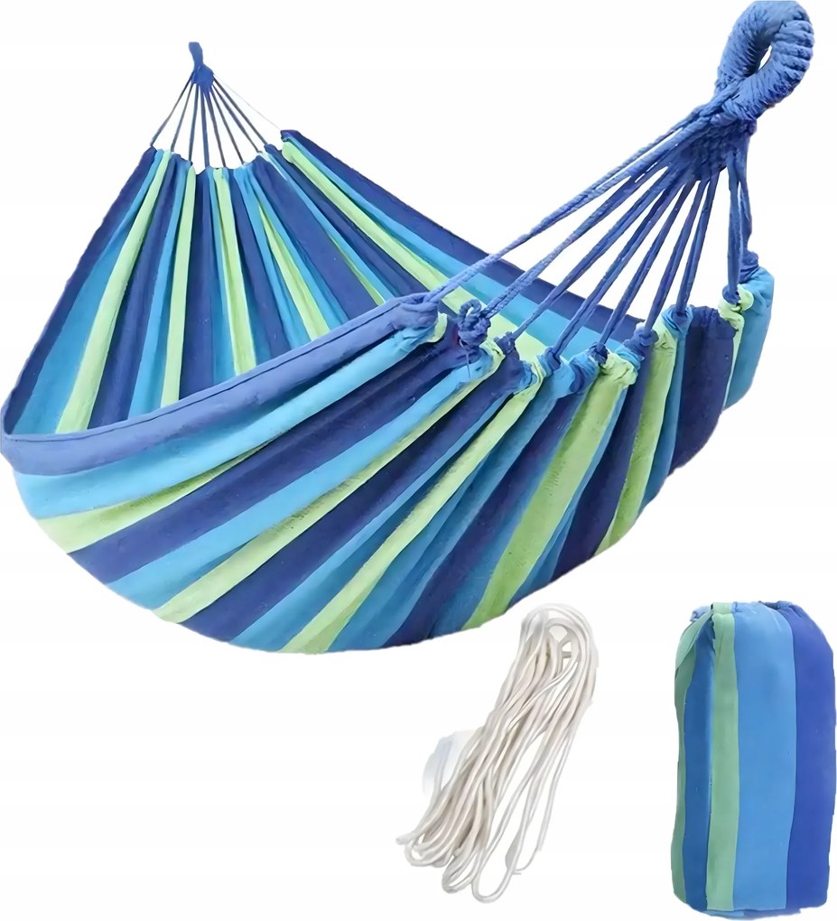 Kerti Függőágy Kétszemélyes Swing XXL 250x150 Erősített 280 kg Táska