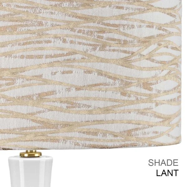 Elstead MILO-AB-TL-LANT - Asztali lámpa MILO 1xE27/60W/230V bézs